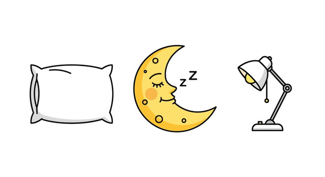 Sleep and rest concept with moon.