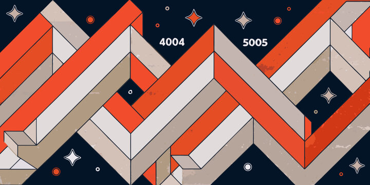 geometric pattern with numbers and stars triangle
