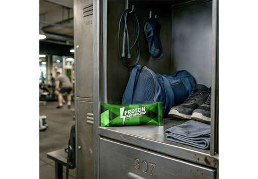 Protein Bar Mockup Design for Advertising Layout and Communication