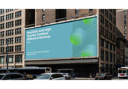 Outdoor Billboard Mockup Design for Branding Presentation and Marketing