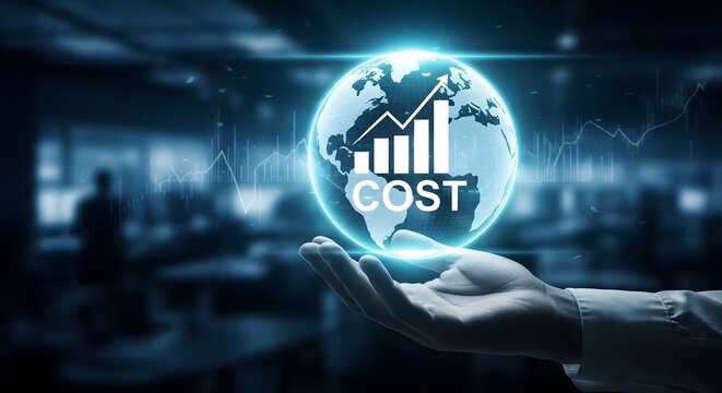 Cloud cost management global financial data analysis and optimization concepts