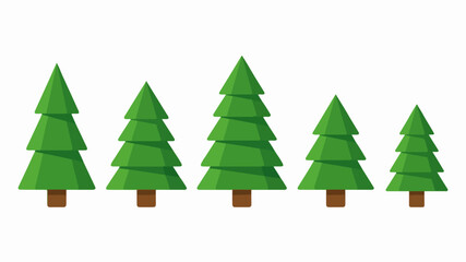 Fototapeta premium Christmas Tree collection. Green Christmas Tree icon