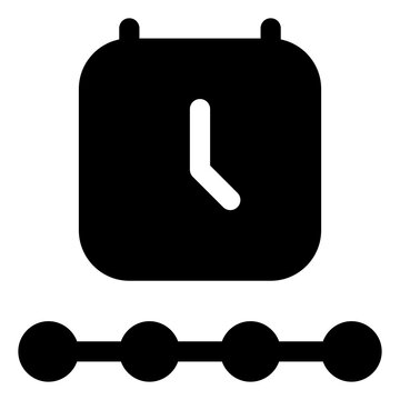 Timeline icon for schedule, progress and planning