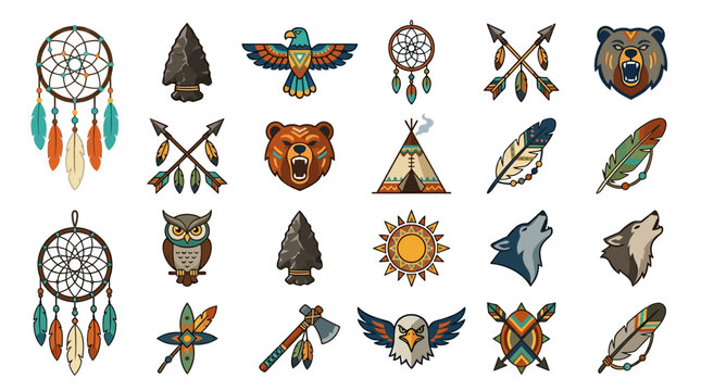 Native American tribal symbols.