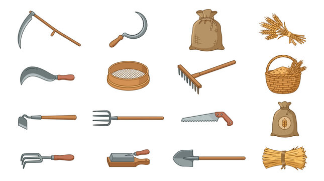 Farm tools and equipment.
