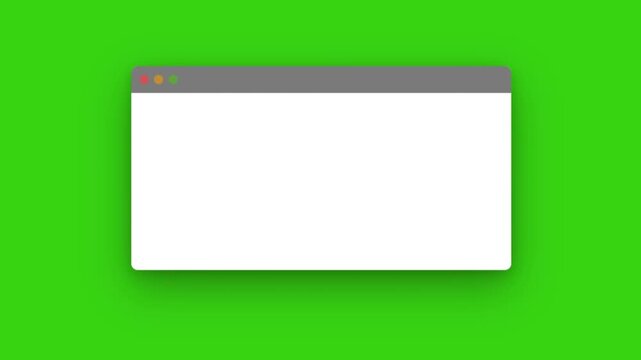 Browser Pop Up Message on Green Screen Background | Animated Empty Pop Up Box Appearing on Screen 4k Stock Video