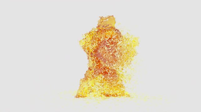 Oil Breakdance Character Dance Motion with Alpha Matte
