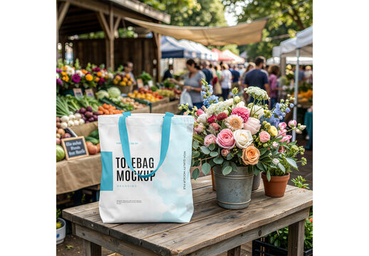 Totebag Mockup Design for Creative Agency and Brand Portfolio