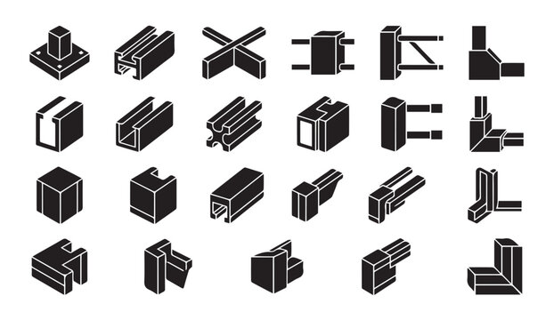 Industrial modular framing profiles and structural components with industrial