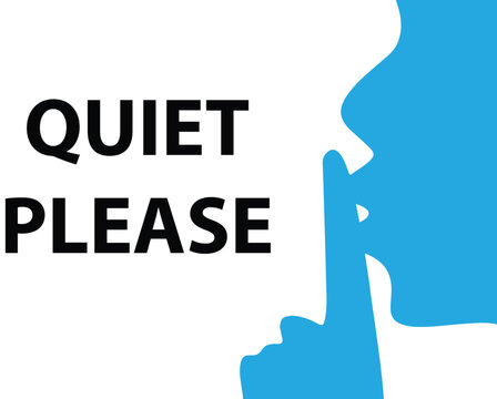 Silhouette of a person shushing quietly.