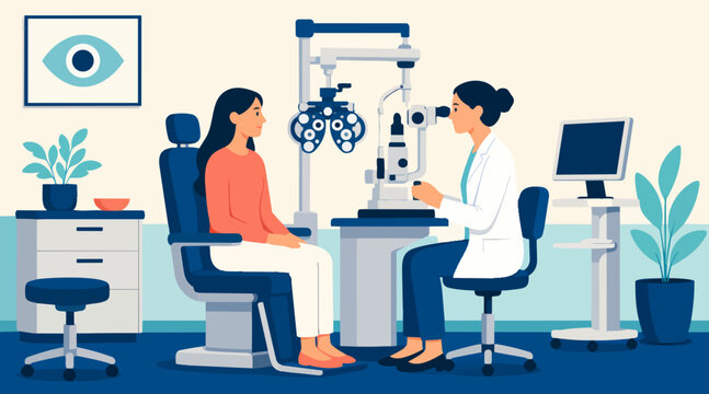 Optometry Eye Exam Room Scene