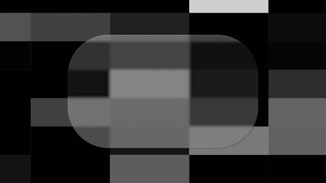 Beautiful transparent rounded rectangle glass frame background, realistic liquid glassmorphism user interface, blurred animated UI design loop