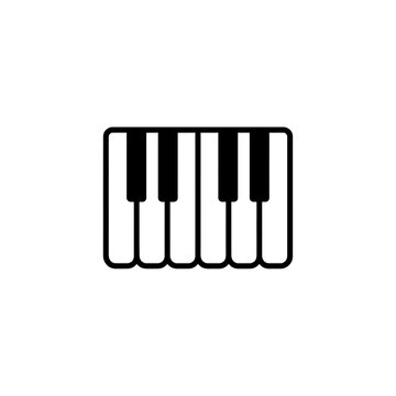 Minimalist black and white piano keys design on clean background abstract concept