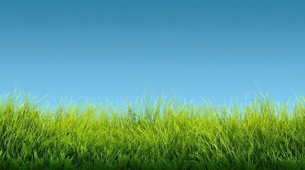 Fototapeta premium Grass field green background with natural lawn texture.