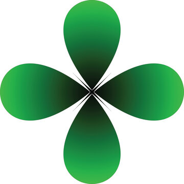 Green abstract molecular orbital diagram illustration