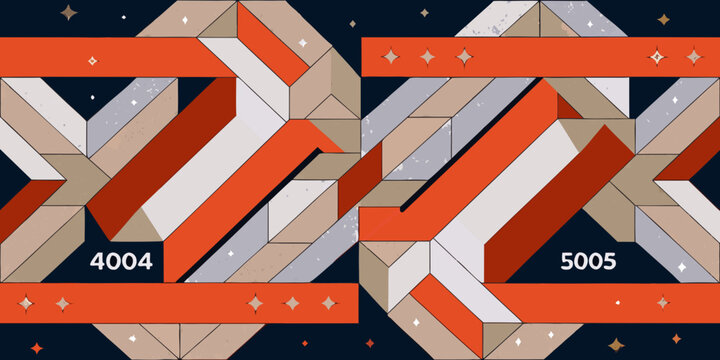 geometric pattern with numbers vector illustration triangle