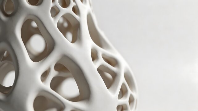 Intricate bionic ceramic structure with complex generative patterns