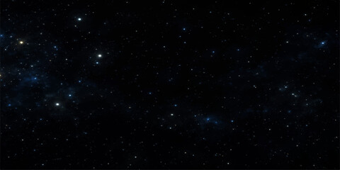 Abstract starfield loop featuring a continuous motion of falling stars, glowing dust particles, and distant blue nebulae across the dark, cosmic expanse of a deep space night sky © Kazim