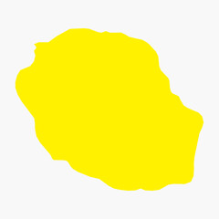 Obraz premium Vector graphic artwork suitable for print and web containing flat detailed map of RÉUNION