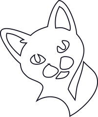 Fototapeta premium Premium cat face logo outline vector illustration, suitable for luxury pet brands, grooming salons, and creative identity systems.