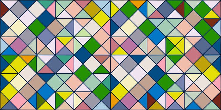 vibrant geometric triangle mosaic pattern colorful triangular