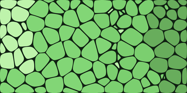 mosaic pattern of irregular green shapes tiles