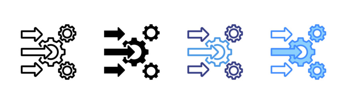 Integration Icon Set Multiple Style Collection