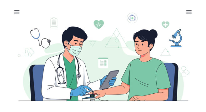 Medical Examination and Health Monitoring Process: Patient Consultation, Digital Data Analysis