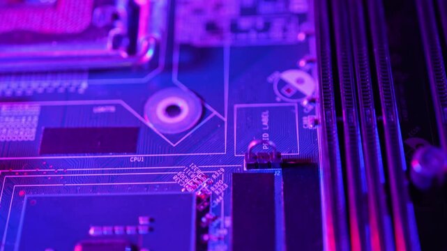 Hardware level cybersecurity technology concept, defense against phishing malware and ransomware on hardware level. Patching and monitoring, stop threats, reduce damage, digital defense.