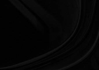 Fototapeta premium Black gray satin dark fabric texture luxurious shiny that is abstract silk cloth background with patterns soft waves blur beautiful.