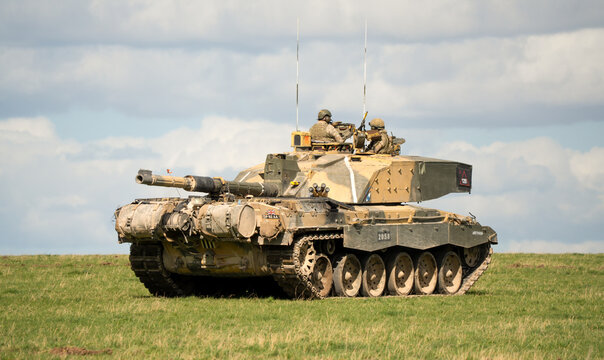  a large main battle tank on exercise