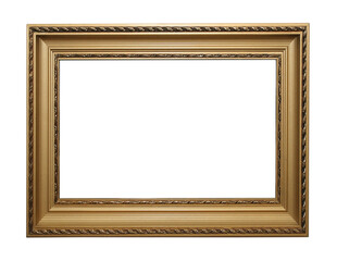 Fototapeta premium Gold ornate vintage picture frame with transparent background