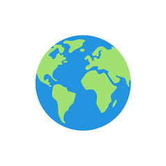 Fototapeta premium earth globe flat vector illustration planet world