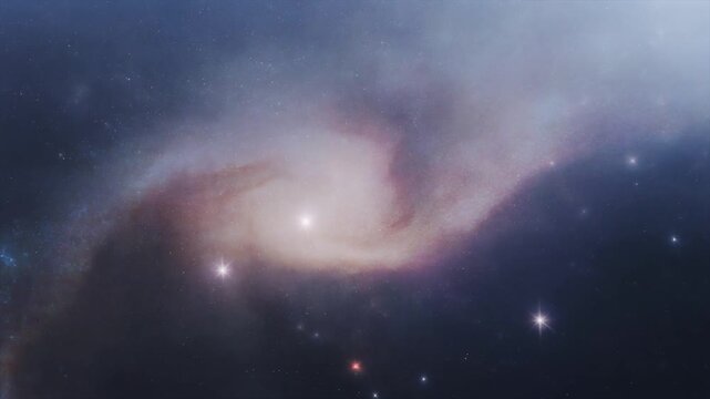 Distant nebula smooth light gradients soft ambient highlights emphasizing depth cinematic ambience