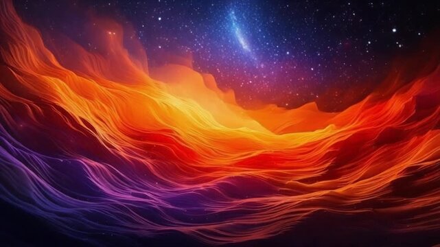 Fire orange cosmic purple soft color bloom gradient ultra slow pulsing cinematic ambience
