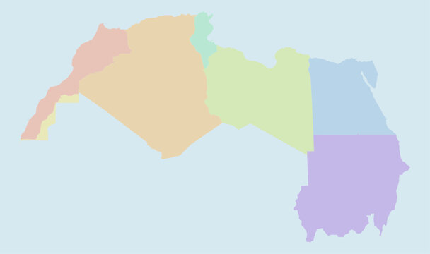 North Africa Political Map