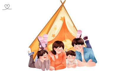Obraz premium Illustrative photos of the family 