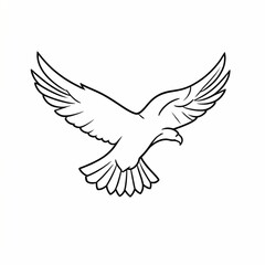 Obraz premium dove of peace dove with peace sign dove of peace vector