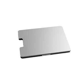 A close-up shot of a laptop sitting on a white surface, suitable for use in presentations or product demos