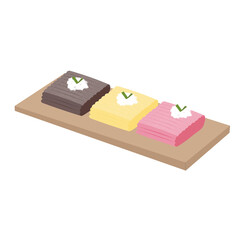 Obraz premium Gethuk Indonesian Food Illustration on the transparant background. PNG. 