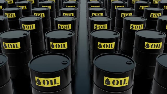 Economic Recession and Oil Market Background Animation