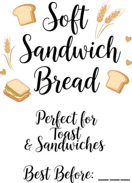 label banner soft sandwich bread perfect for toast & sandwiches best before