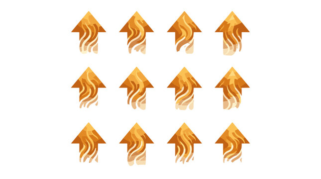 Multiple orange flames rising upward