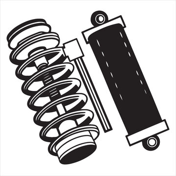 Coilover Suspension and Shock Absorber Illustration