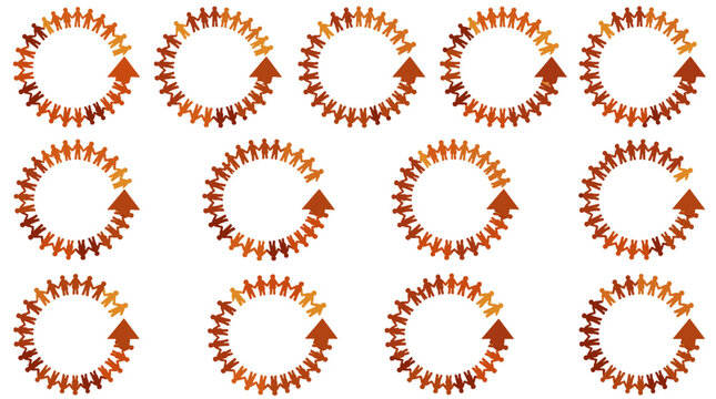 Collection of circular arrows in a clockwise direction