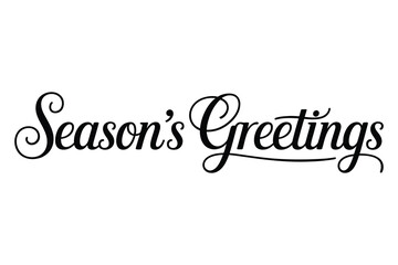 Elegant season's greetings calligraphy text holiday card design element © Junayad