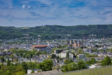 Fototapeta premium Fahrradtour mit Blick auf Trier