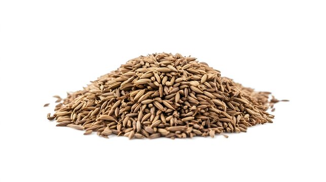 cumin seeds isolated on white background