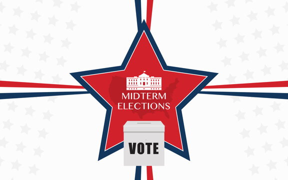 USA 2026 midterm elections background, mid term elections stock image, midterm election banner
