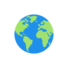 Fototapeta premium earth globe flat vector illustration planet world